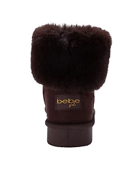 Bebe Girls' 1-13 Cuff Rhinestone Logo Boots