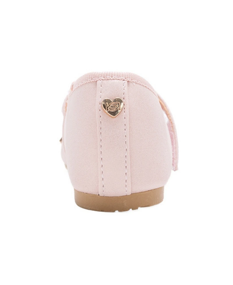 Bebe Girls' Toddler 5T-10T Shimmer Charms Flats