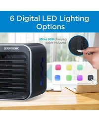 Black+Decker Desktop Air Cooler, Personal Portable Fan with 3-Speeds, Evaporative Air Cooler