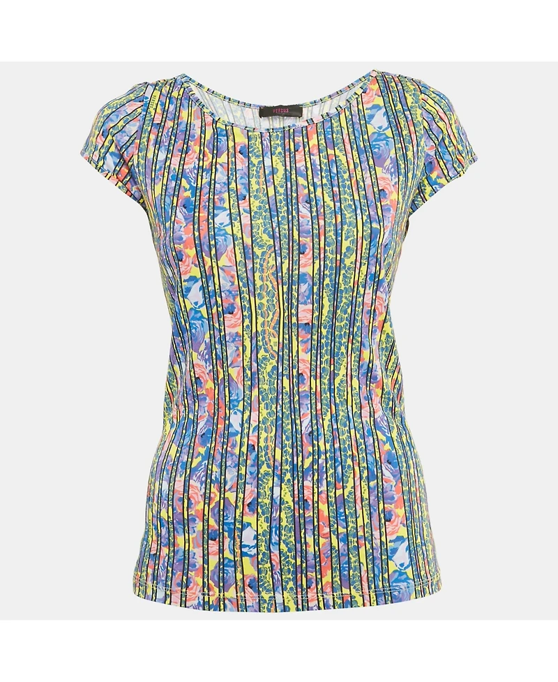 Pre-Owned Versace Women's Versace Printed Jersey Top