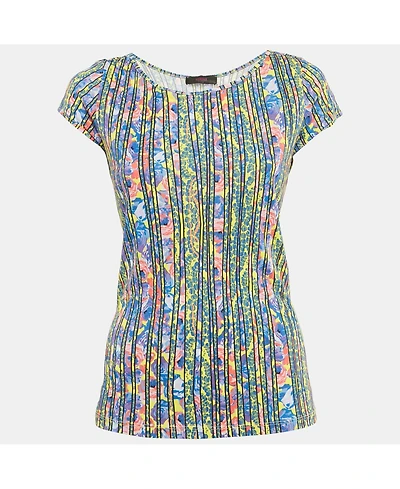 Pre-Owned Versace Women's Versace Printed Jersey Top