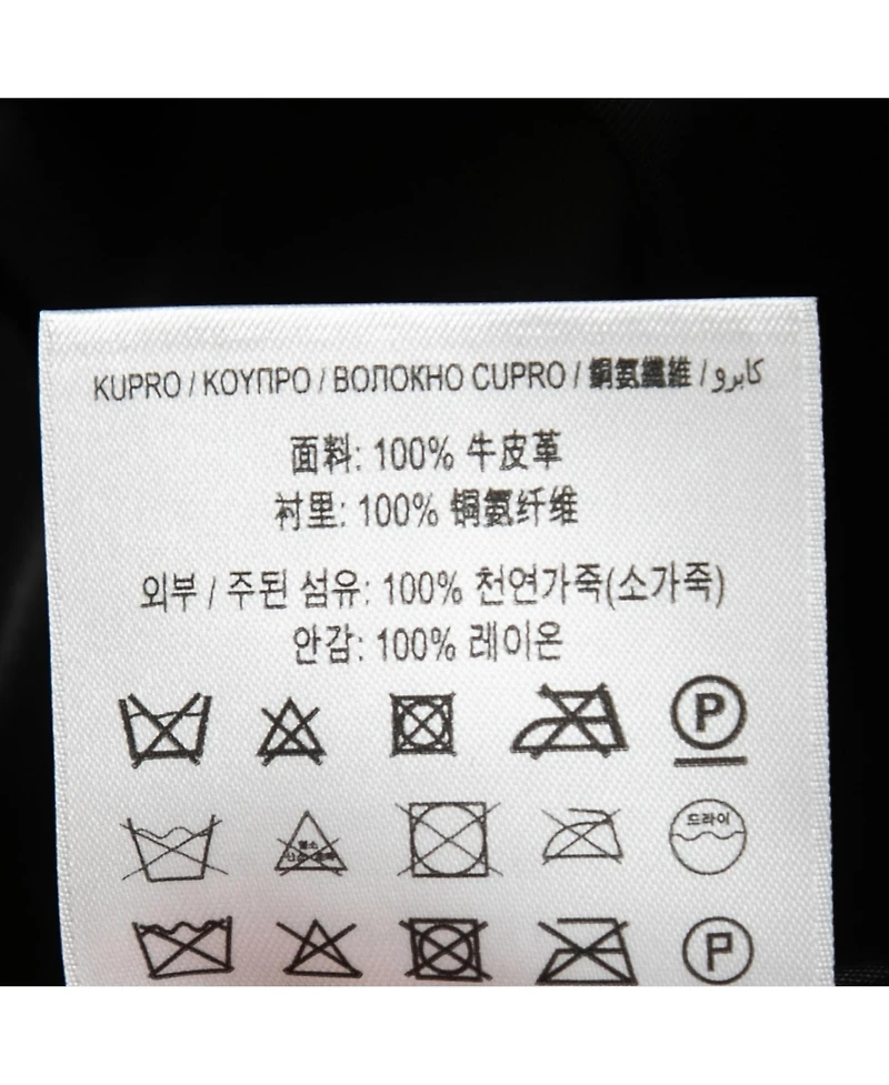 Pre-Owned Burberry Women's Black Leather Step-Through Pencil Skirt