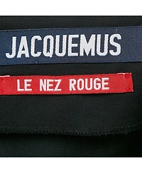 Pre-Owned Jacquemus Women's Navy Blue Gabardine Mini Skirt