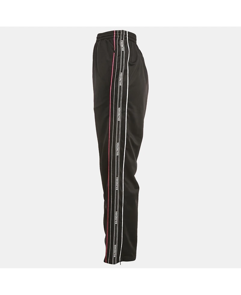 Pre-Owned Balenciaga Women's Logo Striped Jersey Track Pants