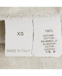 Pre-Owned Brunello Cucinelli Women's Grey Cotton Jersey Ruffled Monili Pocket Detail Sweatshirt