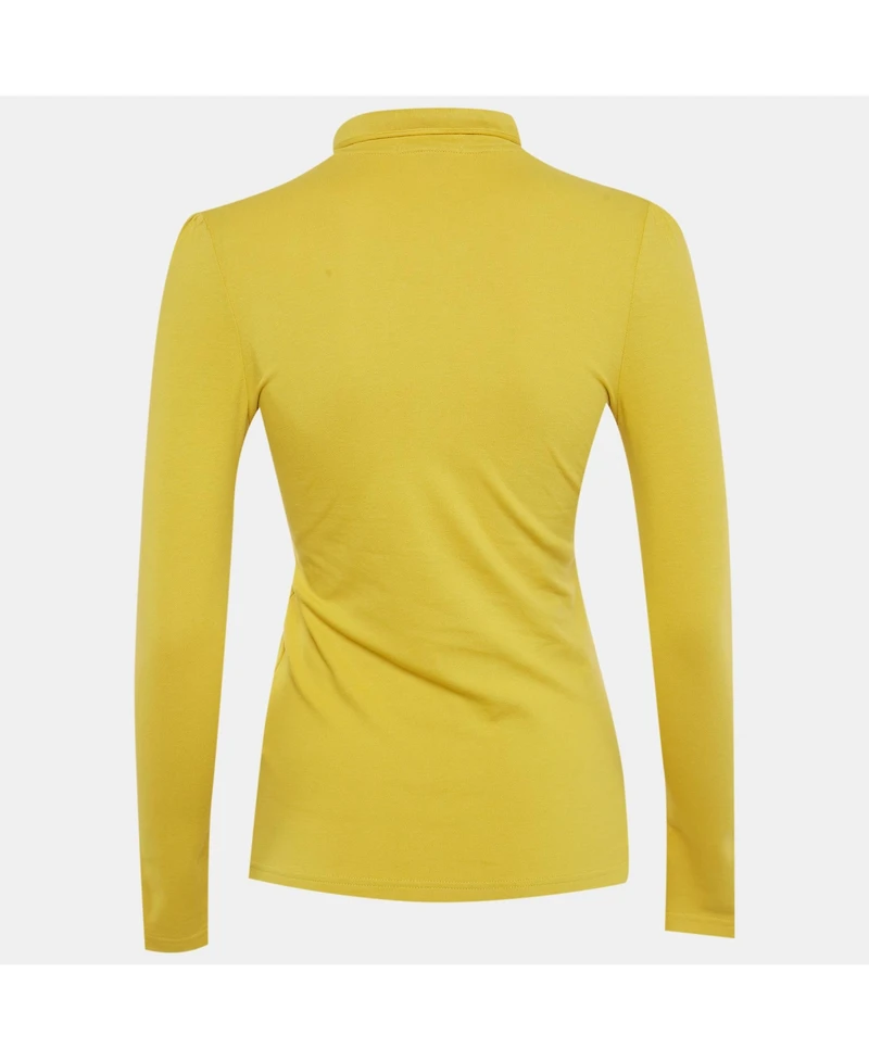 Pre-Owned Burberry Women's Brit Logo Foil Print Cotton Polo T-Shirt