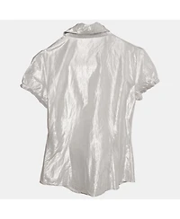 Pre-Owned Burberry Women's London Lamé Button Front Shirt