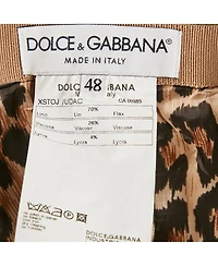 Pre-Owned Dolce & Gabbana Women's Brown Linen Pencil Skirt