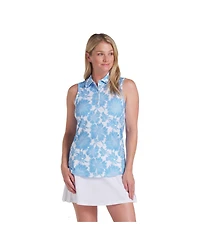 Puma Golf Women's Cloudspun Botanic Sleeveless Golf Polo