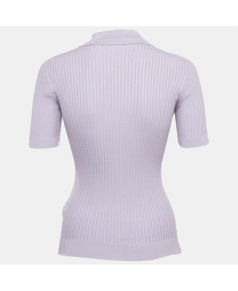 Pre-Owned Versace Women's Rib Knit Top
