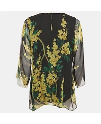 Pre-Owned Dolce & Gabbana Women's Floral Print Long Sleeve Blouse