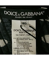 Pre-Owned Dolce & Gabbana Women's Black Polka Dots Print Silk Halter Neck Top