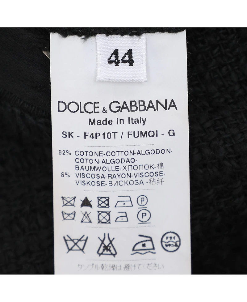 Pre-Owned Dolce & Gabbana Women's Black Tweed Maxi Skirt