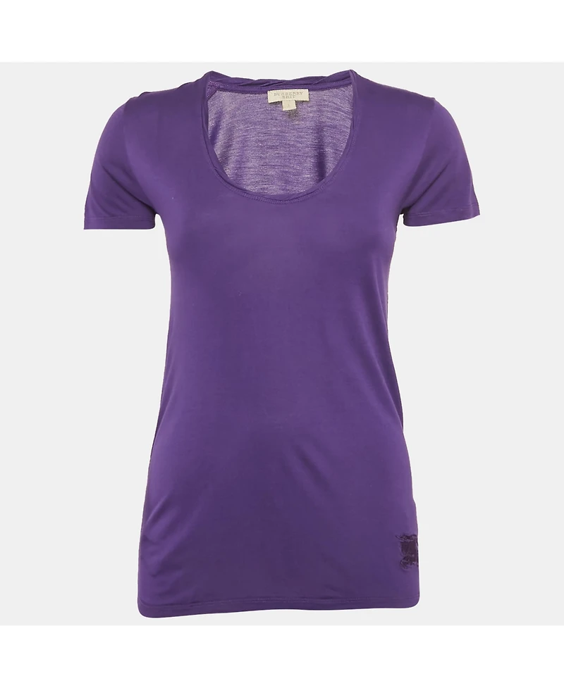 Pre-Owned Burberry Women's Beige Silk Buttoned A-Line Sleeveless Shirt Blouse