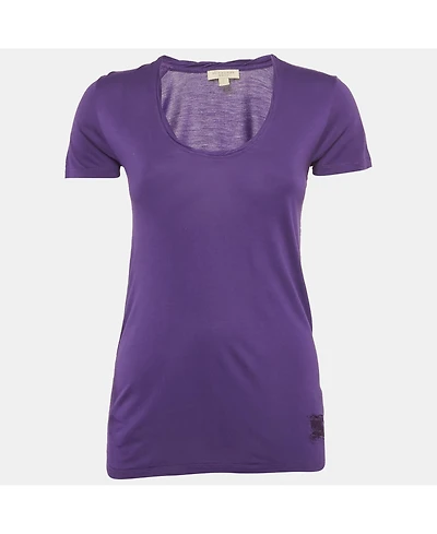 Pre-Owned Burberry Women's Beige Silk Buttoned A-Line Sleeveless Shirt Blouse