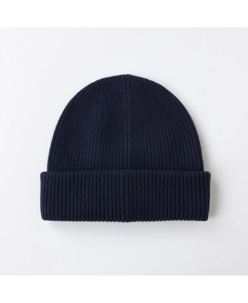 Bellemere New York Men's Unisex Ribbed Lambswool Beanie