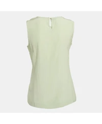 Pre-Owned Dolce & Gabbana Women's Green Silk Sleeveless Top