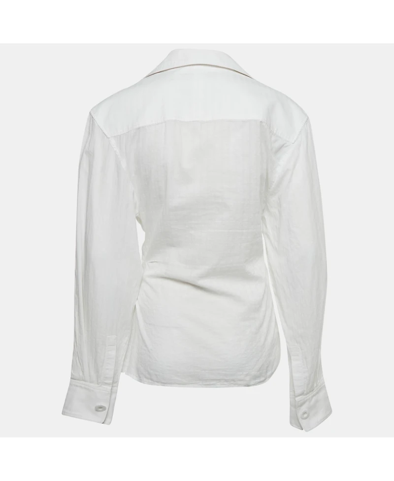 Pre-Owned Jacquemus Women's Cotton Ruched Detail La Bomba Shirt