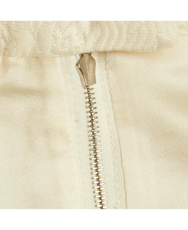 Pre-Owned Dolce & Gabbana Women's White Floral Print Cotton Blend Short Skirt