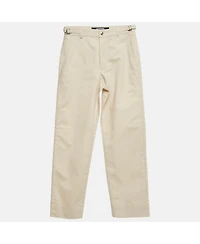 Pre-Owned Jacquemus Men's Beige Cotton Straight Leg Trousers