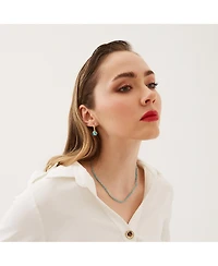 Spero London Women's Handmade Rope Braided Sterling Silver Beaded Chain Necklace