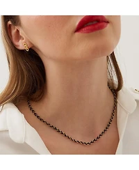 Spero London Women's Handmade Rope Braided Sterling Silver Beaded Chain Necklace