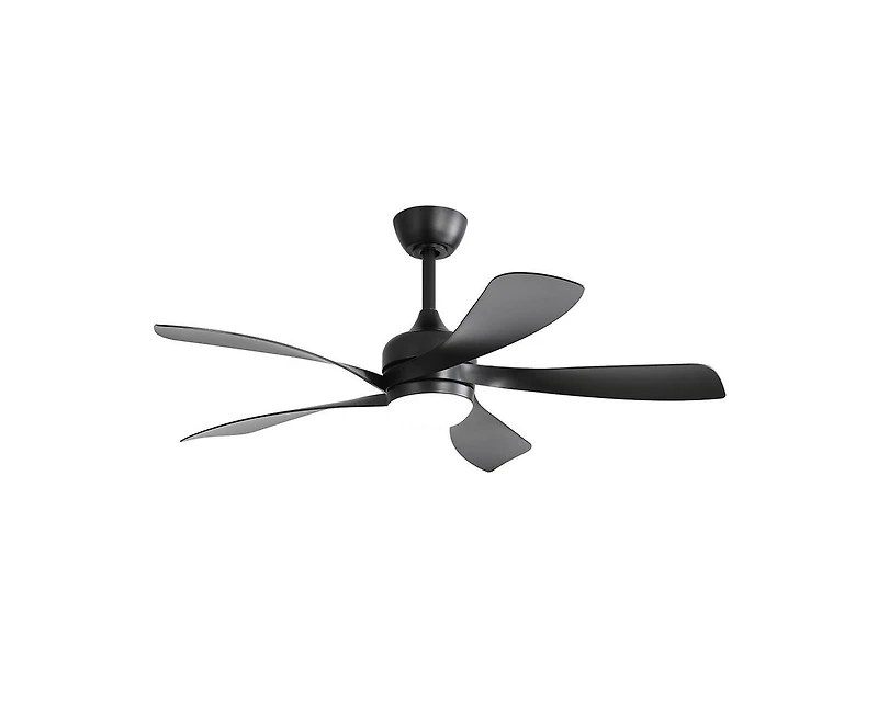 Sofucor 52-inch Modern Smart Standard Black 5-Blade Ceiling Fan with Remote Control and Led Light