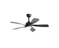 Sofucor 52-inch Modern Smart Standard Black 5-Blade Ceiling Fan with Remote Control and Led Light