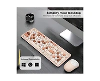 risokeys Wireless Keyboard and Mouse Combo, 2.4GHz Wireless Keyboard Mouse for Computer, Desktop, Laptop