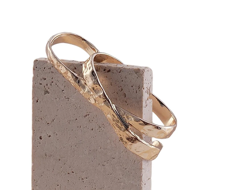 Sohi Women's The Dented Three Finger Ring