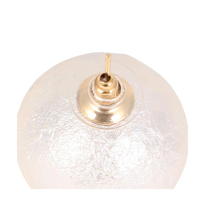 Women's The Celestrial-Orb Stud Earrings - Ivory White & California Gold
