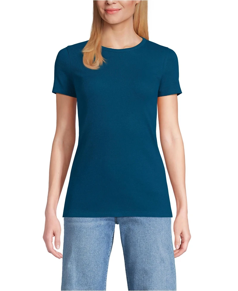Lands' End Women's Micro Rib T-Shirt