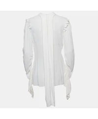 Pre-Owned Dolce & Gabbana Women's Chiffon Ruffled Blouse