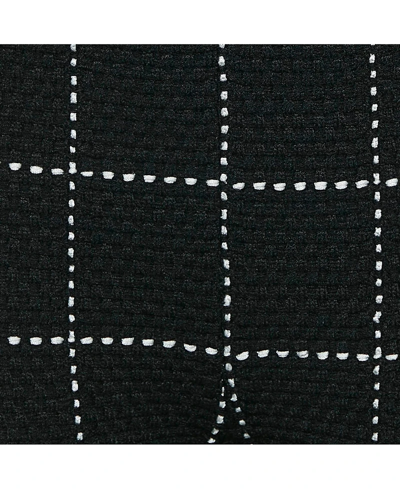 Pre-Owned Balmain Women's Black Patterned Knit Chain Strap Detail Jumpsuit