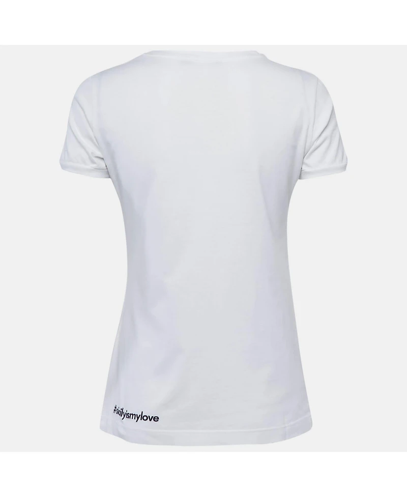 Pre-Owned Dolce & Gabbana Women's Santa Belleza Print Jersey T-Shirt