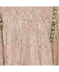 Pre-Owned Isabel Marant Women's Etoile Lilac Floral Print Cotton Voile Blouse