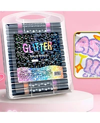 Htutwoo Glitter Markers, Sticks Dual-Tip Shimmer Pens