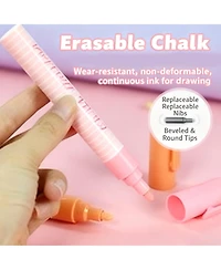 Htutwoo 0.11" Macaron Liquid Chalk, Erasable Painting Graffiti Highlighter for Blackboard Writing and Painting