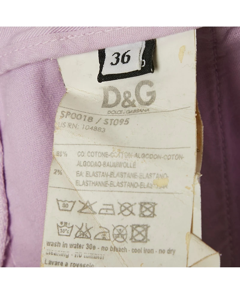 Pre-Owned Dolce & Gabbana Women's Pre-Owned D&g Purple Cotton Shorts