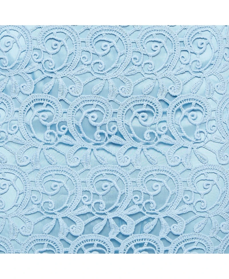 Pre-Owned Burberry Women's Pale Blue Lace Pencil Skirt