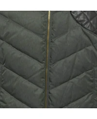 Pre-Owned Versace Men's Pre-Owned Versus Versace Green Synthetic Zip-Up Quilted Down Jacket