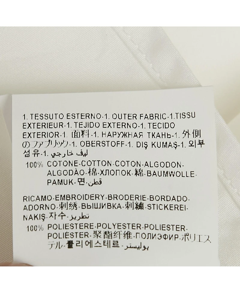 Pre-Owned Versace Women's White Cotton Poplin Short Sleeve Sangallo Shirt