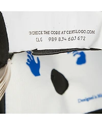 Pre-Owned Off-White Men's Black Logo Print Synthetic Bomber Jacket