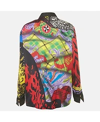 Pre-Owned Versace Women's Multicolor Printed Silk Shirt