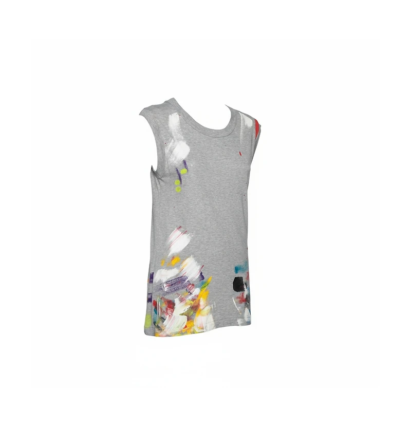 Pre-Owned Dolce & Gabbana Women's Grey Limited Edition Hand Painted Top