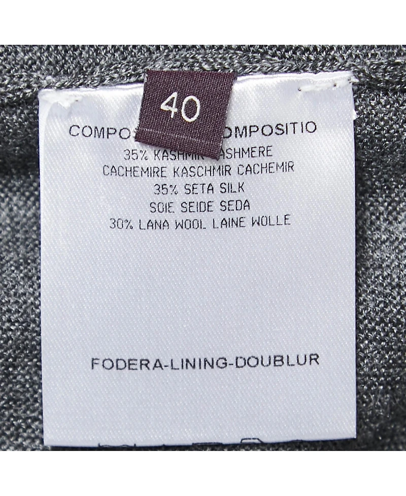 Pre-Owned Stella Mccartney Women's Grey Knit Long Sleeve V Neck Sweater