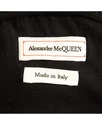 Pre-Owned Alexander Mcqueen Women's Black Logo Embroidered Cotton Knit Joggers