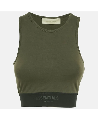 Pre-Owned Fear Of God Women's Essentials Military Cotton Knit Sport Tank Top