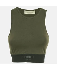 Pre-Owned Fear Of God Women's Essentials Military Cotton Knit Sport Tank Top