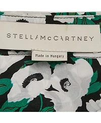 Pre-Owned Stella Mccartney Women's Green Floral Print Silk Long Sleeve Shirt
